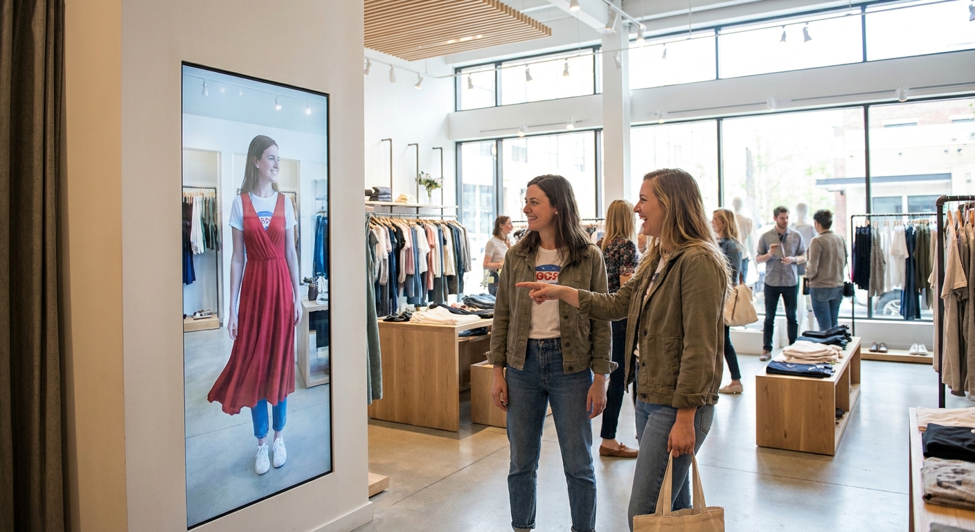 Fashion virtual try-on in store